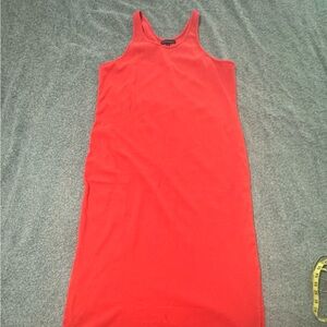 Banana Republic Vibrant Red Ribbed Dress